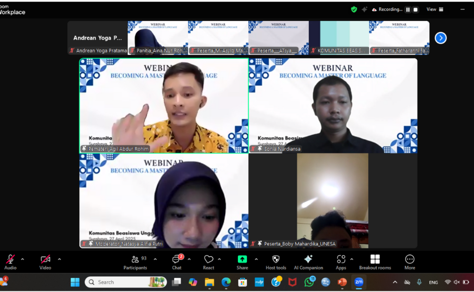 Dokumentasi Webinar TOEFL & IELTS